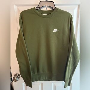 Nike Olive Green crewneck sweatshirt - small ladies